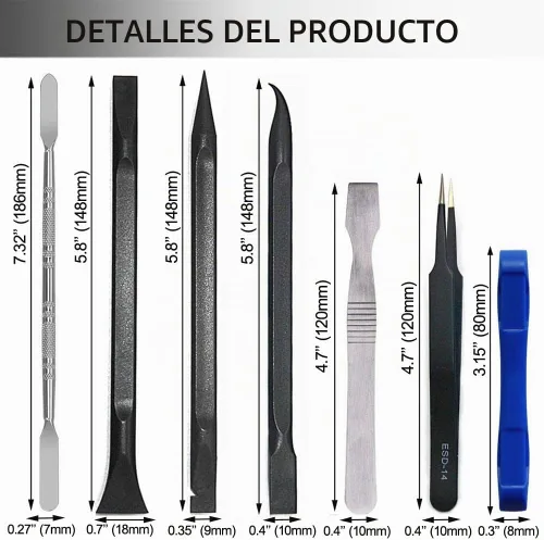 Vista 2 de Ewparts Spudger Kit de herramientas de plástico Herramienta de palanca para reparación de electrónica