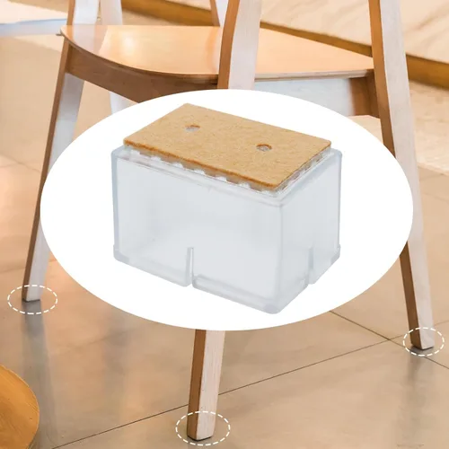 Vista 3 de Antrader - Almohadillas antideslizantes de fieltro para proteger el piso, muebles, sillones, patas de mesa y de sillas, Transparente