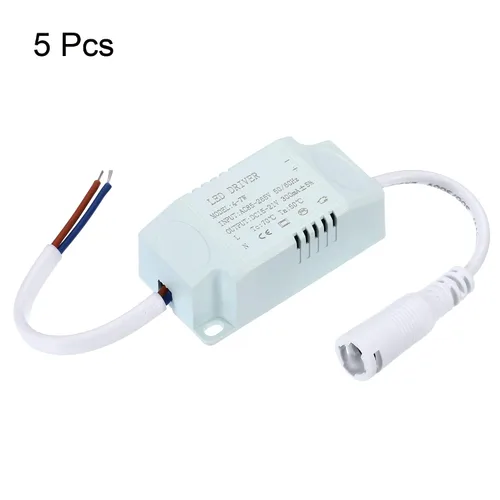 Vista 3 de PATIKIL 4-7W 300mA LED Driver, paquete de 5 AC 85-265V Salida 15-21V DC Conector hembra Conector Rectificador de corriente constante Transformador