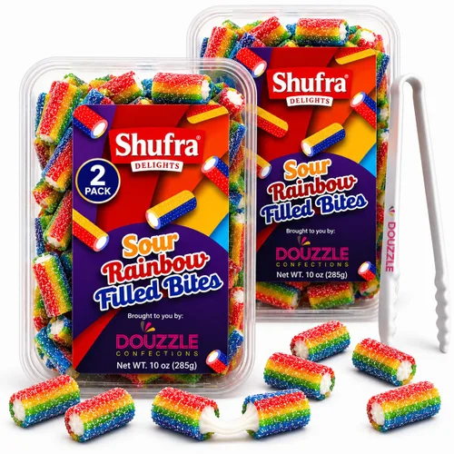 Vista 17 de DOUzzle Kosher, caramelos de regaliz rellenos de frambuesa azul, gomitas suaves y masticables (10 onzas, 2 unidades)