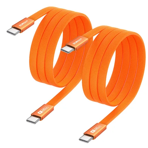 Vista 12 de Cable USB C corto de 1 pie [2 paquetes], cable USB C a C delgado de 60 W