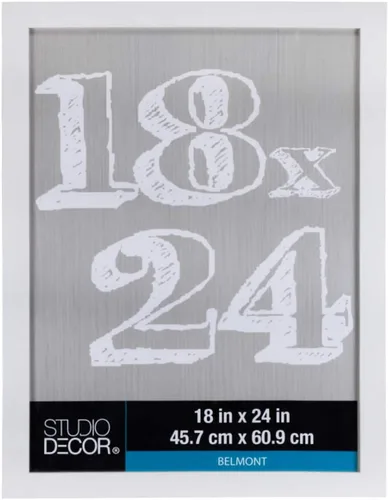 Vista 5 de Studio Decor Marco Belmont blanco de 16 x 20 pulgadas, incluye accesorios para colgar prefijados, horizontal o vertical, MDF, paquete de 4