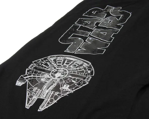 Vista 2 de STAR WARS The Millennium Falcon Print - Pantalones de pijama para hombre, Negro