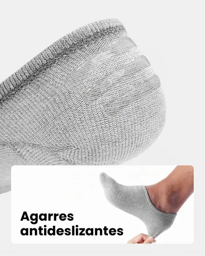 Vista 5 de IDEGG - Calcetines invisibles para hombre de corte bajo, calcetines cortos de tobillo para hombres, calcetines deportivos casuales con agarre A-8