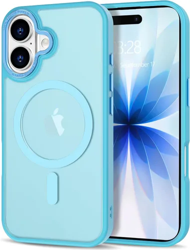 Vista 226 de Anuck - Funda magnética para iPhone 11 compatible con MagSafe, carcasa trasera mate translúcida dura, borde de TPU, delgada, resistente a impactos