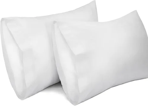 Vista 22 de Lirex Paquete de 2 fundas de almohada, 100% algodón, transpirables, 20" x 36" tamaño King estándar, color verde aguamarina