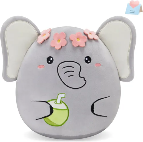 Vista 7 de Athionsu - Almohada de felpa de unicornio de 14 pulgadas, suave y tierno juguete de peluche para niñas y niños, bonito regalo de peluche de vientre