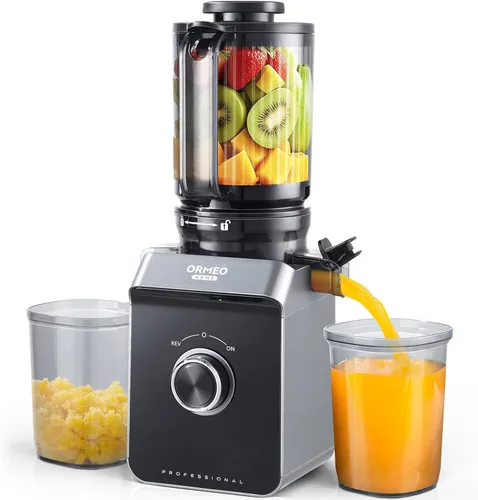 Vista 10 de Exprimidores de exprimidores de presión en frío con canal de alimentación grande de 3.60 pulgadas para verduras y frutas, fácil de limpiar, motor