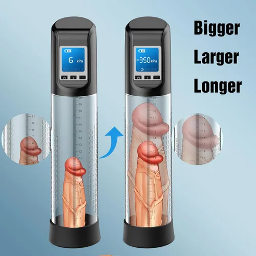 Vista 2 de Bomba de Pene Eléctrica y Vibradora al Vacío - 6 Intensidades de Succión y 9 Intensidades de Vibración con Bolsillo de Muñeca, Bomba de Extensión