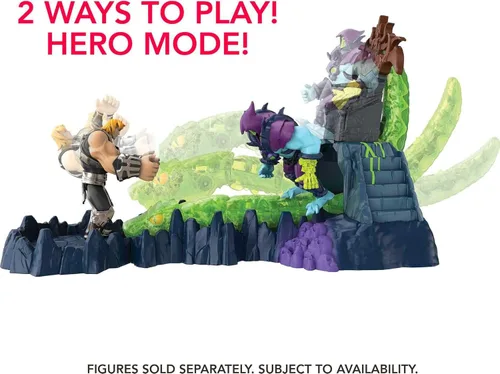 Vista 6 de He-Man and The Masters of the Universe Chaos Snake Attack Playset, Skeletor Fortress con 2 figuras de acción (He-Man y Skeletor), regalo