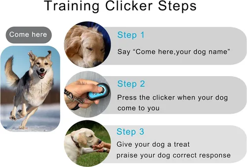 Vista 3 de Clicker de entrenamiento para mascotas con correa de muñeca - Clickers de entrenamiento de perros (5PCS)