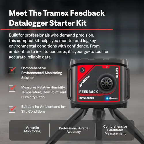 Vista 2 de Tramex Feedback Datalogger Starter Kit FBSK5.1 Feedback Datalogger DL-RHTX y Sonda RH con estuche Medida y registro de condiciones ambientales e