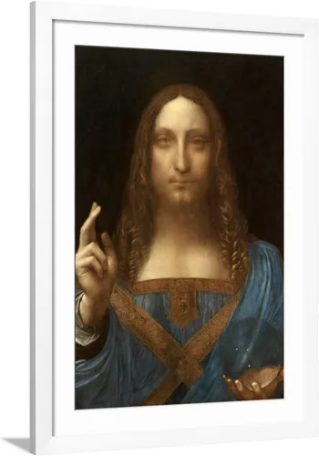 Vista 16 de ART Impresión artística de Salvator Mundi sobre marco negro por Leonardo Da Vinci, 16 x 22 pulgadas