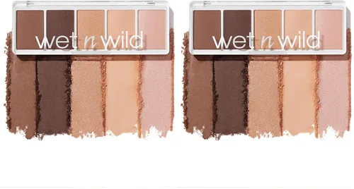 Vista 12 de wet n wild Color Icon - Paleta de 5 bandejas de maquillaje de sombra de ojos, camuflaje rosa, mate, brillante, metálico, de larga duración, rico