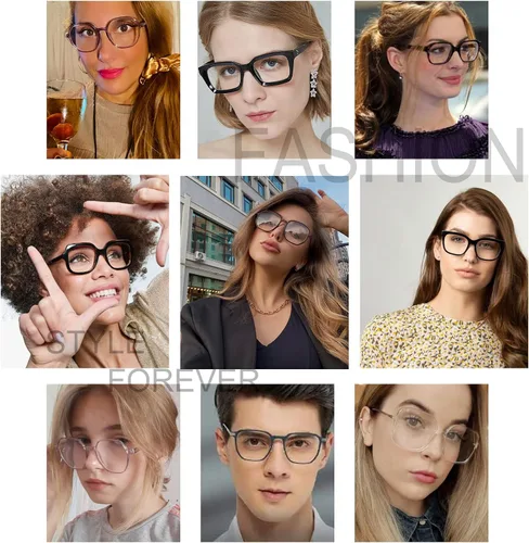 Vista 6 de Fashion TR90 Frame Blue Light Blocking Glasses Computer Glasses for Women Men