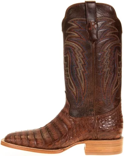 Vista 2 de R. Watson SQ Toe Caiman Belly - Bota de coñac RW2503-2
