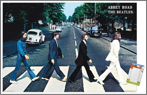 Vista 4 de Trends International Beatles-Abbey Road - Póster de pared, 22.375 x 34 pulgadas, versión sin marco, dormitorio