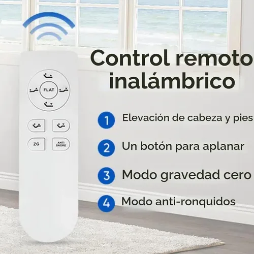 Vista 7 de Marco de Cama Ajustable Split King con Patas Ajustables, Base de Cama Eléctrica con Control Remoto Inalámbrico, 3 Barras de Retención, Gravedad Cero