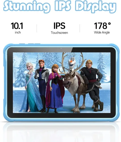Vista 4 de PRITOM Android 13, tablet infantil de 10 pulgadas, control parental, 6000 mAh, procesador de cuatro núcleos, 2 GB de RAM, 64 GB de ROM, pantalla