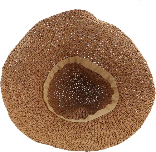 Vista 5 de Urban CoCo Gorras de ala ancha plegables para mujer, sombreros de paja para verano y playa