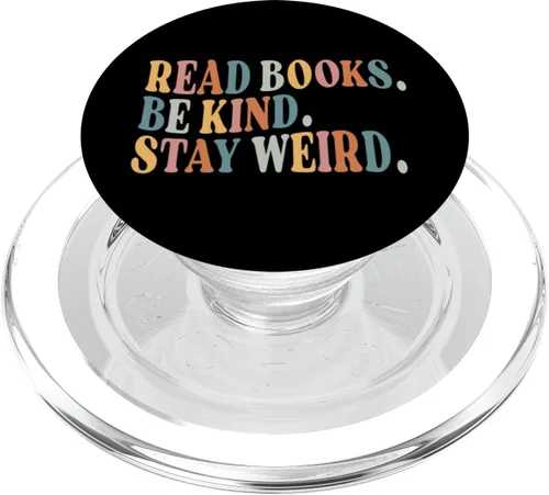 Vista 8 de Lee libros Be Kind Stay Weird Funny Book Lover PopSockets intercambiables PopGrip