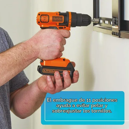 Vista 5 de Black & Decker LDX120C taladro/propulsor por iones de litio sin cable 20-volt MÁX.