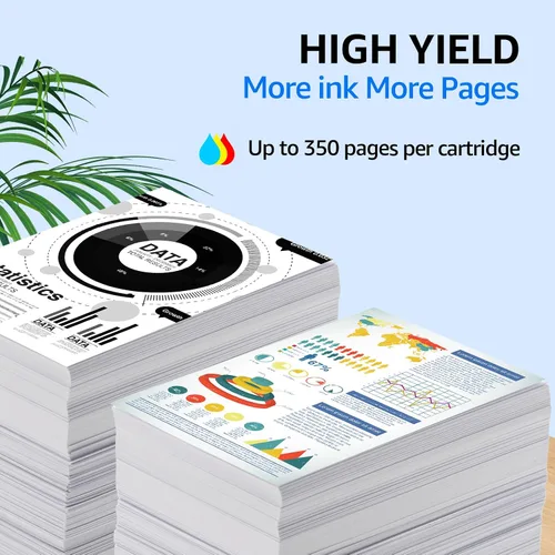 Vista 3 de SuperInk Cartucho de tinta remanufacturado de alto rendimiento compatible con HP 65 65XL N9K03AN Reemplazo para impresora Envy 5055 5052 5058