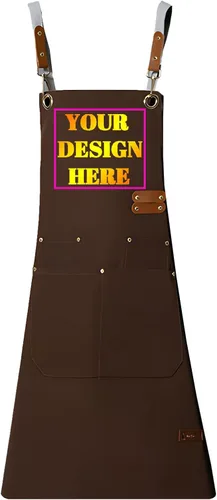 Vista 18 de Delantal personalizado personalizado para mujeres/hombres, delantales de cocina ajustables para estilistas de peluquería, delantales impermeables