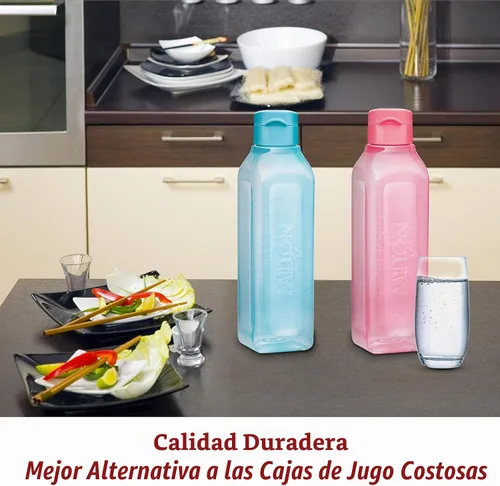 Vista 5 de MILTON Botella de agua de viaje, 1 botella deportiva reutilizable con tapa de cierre fácil de abrir y cuello a prueba de fugas, botellas de agua