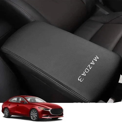 Vista 113 de Great-luck Funda de cuero para consola central, almohadilla para reposabrazos, accesorios de cubierta de caja (costuras rojas) para BMW X1 2023 2024