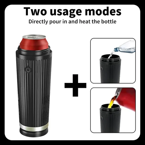 Vista 4 de Enfriador y calentador inteligente 2 en 1 de 12 V, mantiene la bebida fría o caliente en el soporte, calentador de agua y leche para bebidas y café