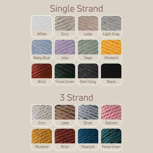 Vista 4 de Sensy - Cuerda de macramé prémium de 0.118 in, 109 yardas, 100% algodón, una hebra torcida, cuerda de macramé, hilo de algodón para macramé, hilo