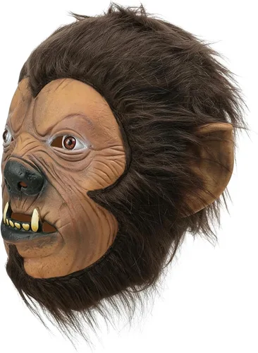 Vista 4 de OhMill Máscara de hombre lobo, cabeza de lobo, disfraz de rey león peludo