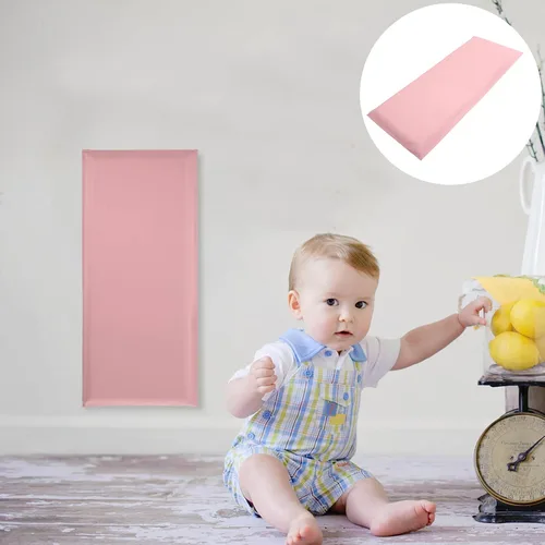 Vista 8 de Homoyoyo Calcomanías de pared anticolisión para niños, autoadhesivas 3D, paneles de pared de bolsa suave, cojín de pared para dormitorio, cojín
