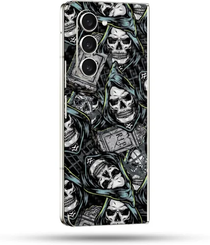 Vista 49 de MightySkins Skin compatible con Samsung Galaxy Z Fold 5 - Puppy Fall Funda protectora de vinilo duradera y única Fácil de aplicar, quitar