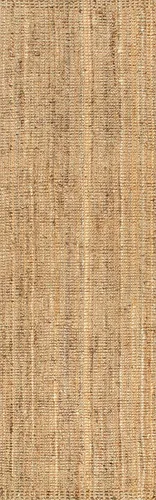 Vista 2 de nuLOOM Ashli Alfombra tejida a mano, Natural, 2 pies 6 pulgadas x 8 pies, estilo granja, de yute, suave y texturizada, resistente a las manchas