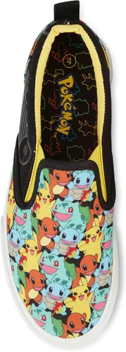 Vista 5 de Pokemon Zapatos sin cordones Pikachu para niños, tenis sin cordones Pikachu para niños, tenis sin cordones de lona Pikachu Charmander Bulbasaur