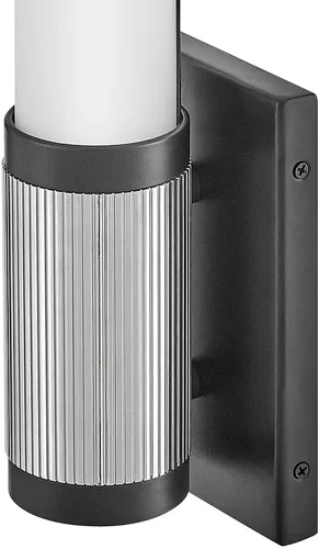 Vista 9 de Hinkley 50060BK-CM Zevi - Lámpara LED pequeña para tocador de baño, barra de baño de ópalo grabado, moderno puño de dos tonos, se monta hacia arriba