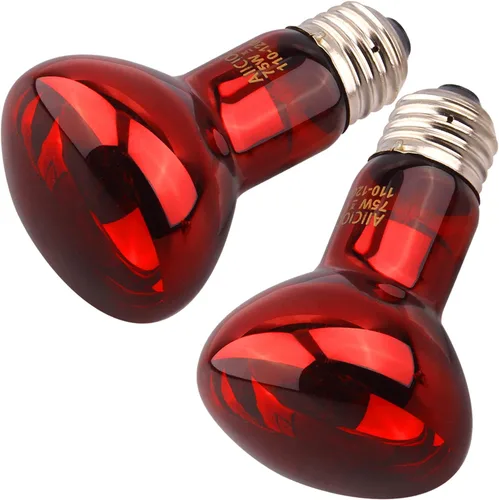 Vista 6 de Aiicioo Bombilla de Calor para Reptiles - Lámpara de Calor de 50W para Reptiles 2 Pack UVA Luz Natural Bulbo para Baño de Sol para Dragón Barbudo