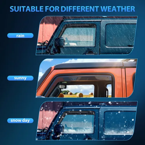 Vista 7 de Nilight Visera de ventana compatible con GMC Terrain 2018 2019 2020 2021 2022 2023 2024 Viseras de ventana de ventilación, protectores de lluvia