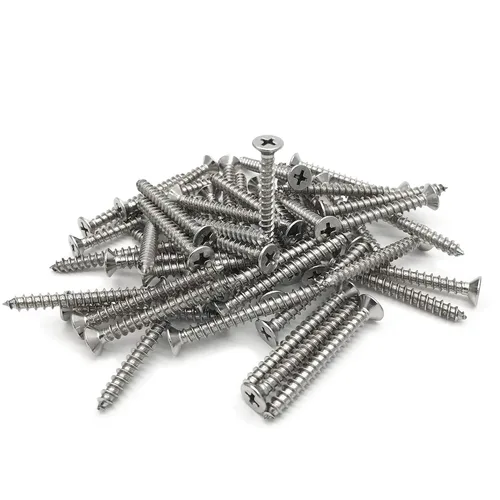 Vista 8 de Tornillos de 0.197 x 0.472 in, cabeza plana, Phillips Drive, autoperforantes, tornillos de madera para paneles de yeso de acero inoxidable 304, 100