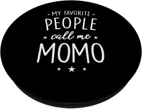 Vista 2 de Momo Gift: My Favorite People Call Me Momo PopSockets agarre y soporte para teléfonos y tabletas, Negro