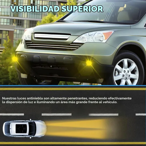 Vista 2 de Luces antiniebla de conducción compatibles con lámparas de parachoques delantero Honda CRV 2007 2008 2009 con bombillas halógenas H11 de 12 V 55 W