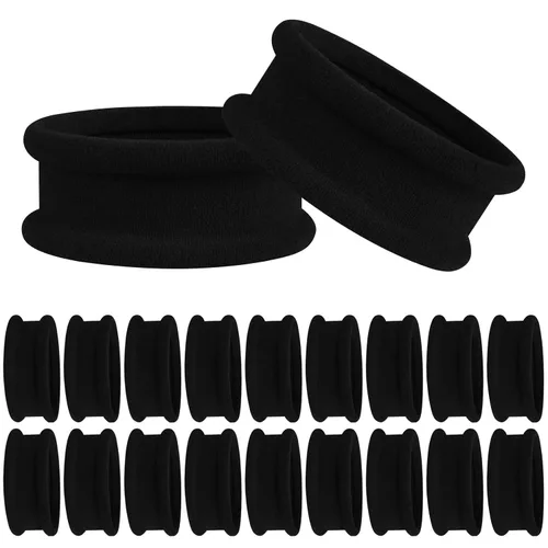 Vista 9 de Lazos gruesos sin costuras, bandas elásticas para el cabello, bandas elásticas para el cabello, bandas elásticas de algodón para cabello grueso