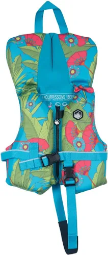 Vista 3 de Liquid Force 2025 Dream - Chaleco salvavidas CGA para niños (rosa/menta)