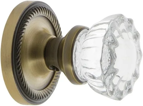 Vista 53 de Nostalgic Roseta de cuerda de almacén con pomo de puerta de cristal