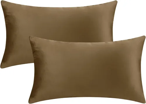 Vista 24 de uxcell Paquete de 2 fundas de almohada decorativas de terciopelo, fundas de almohada sólidas modernas para sofá o hogar, 16 x 16 pulgadas