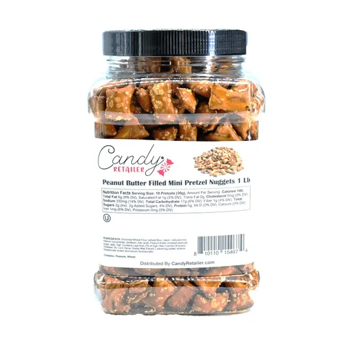 Vista 2 de Candy Retailer Mini pepitas de pretzel rellenas de mantequilla de maní, 1 libra