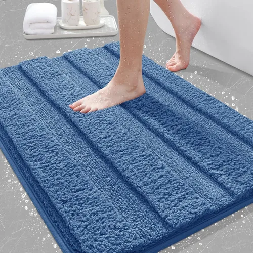 Vista 10 de IM HOME Tapetes de baño, felpa ultra suave, de microfibra esponjosa, absorbente, parte trasera antideslizante, lavable a máquina, tapetes para suelo