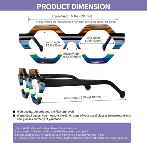 Vista 2 de Voogueme Gafas de marco geométrico para mujer Ailsa